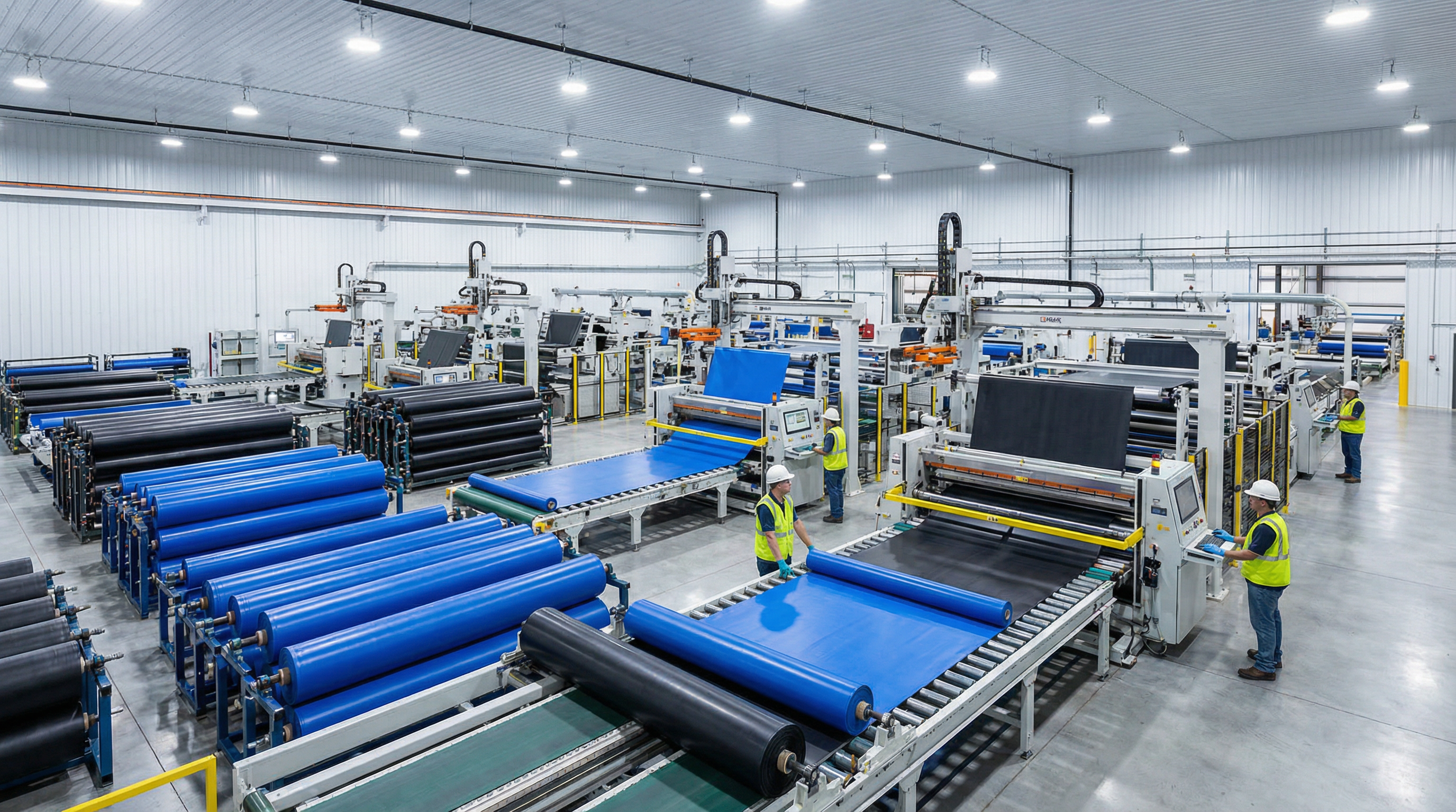 PVC geomembrane production workshop